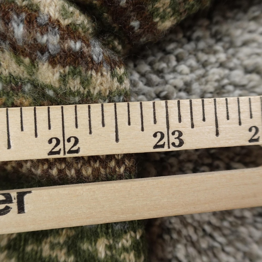 NEW J Crew Sweater Mens XL Green Fair Isle Lambswool Knit Crewneck Pullover Cozy - Picture 7 of 12